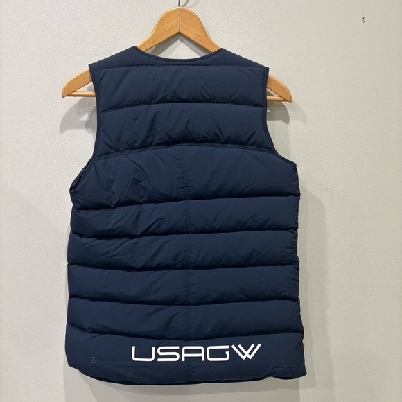 Lululemon USAG Goose Down Puffer Vest Full Zip Navy Blue Women’s Size 6 - Picture 10 of 14